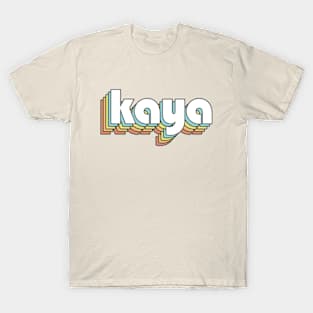 Kaya - Retro Rainbow Typography Faded Style T-Shirt